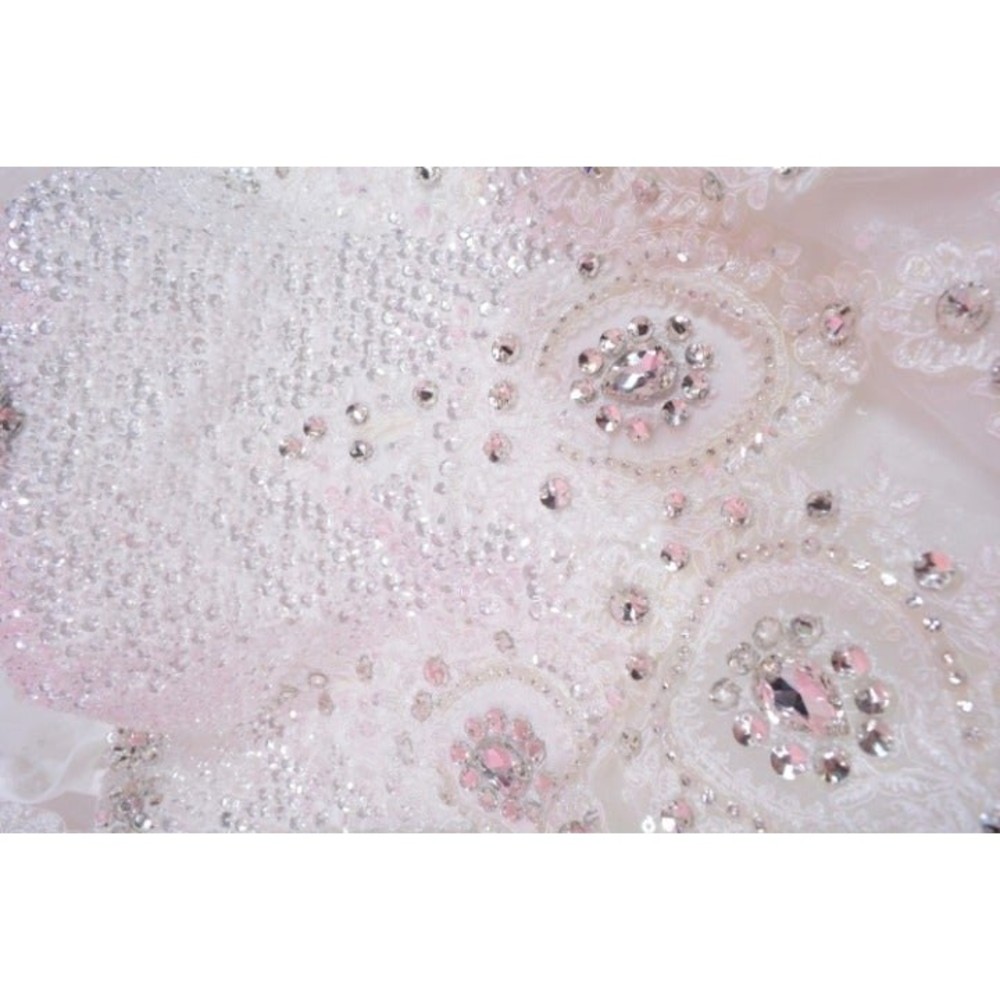 Beaded Rhinestone Wedding Dress w/Train - Picture 11 of 11